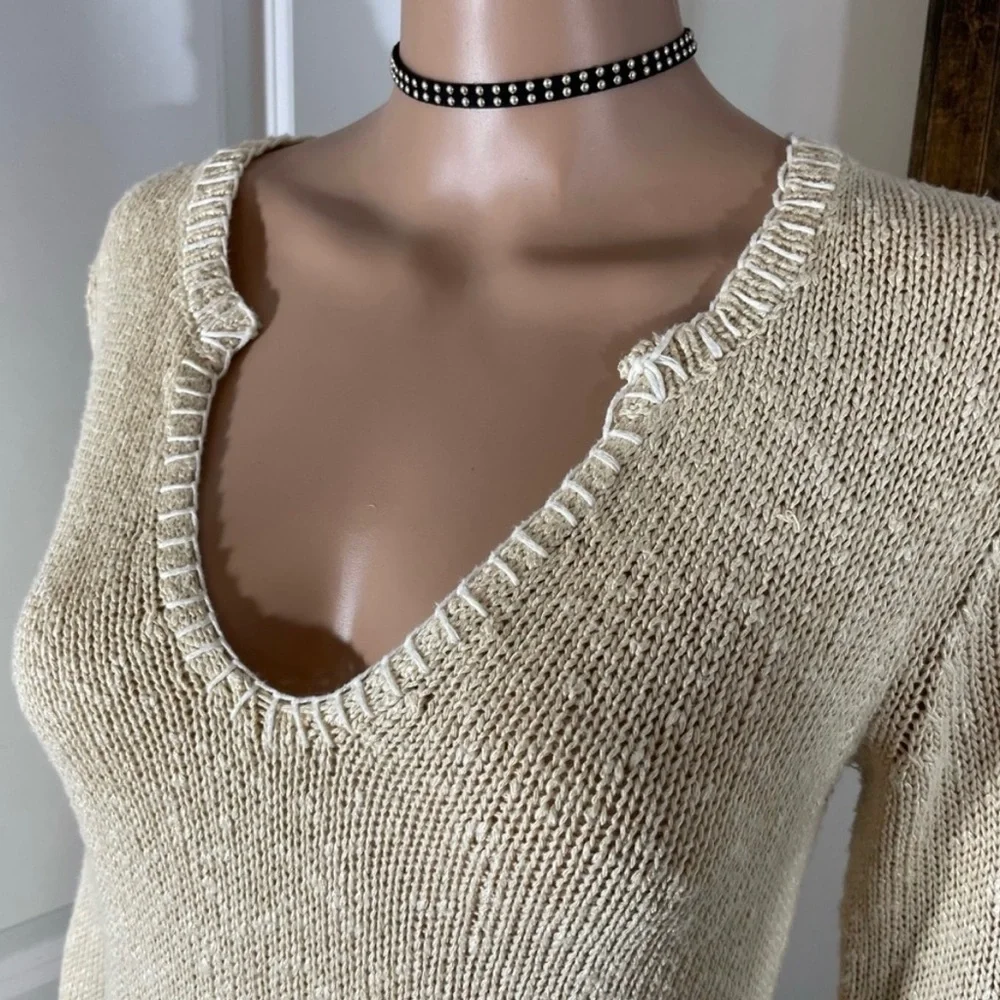 Tommy Bahama Cream Knitted Sweater| Size: M - Picture 2 of 6